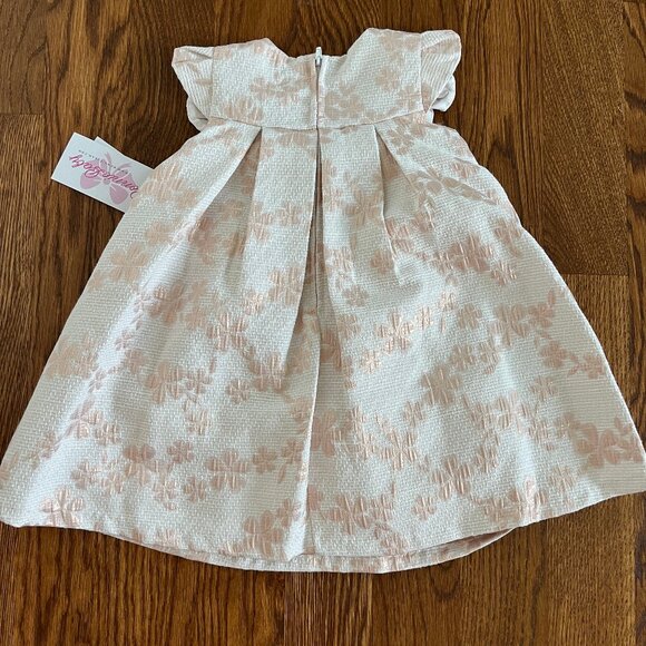 Bonnie Baby blush pink bow dress - 24M - Picture 2 of 3